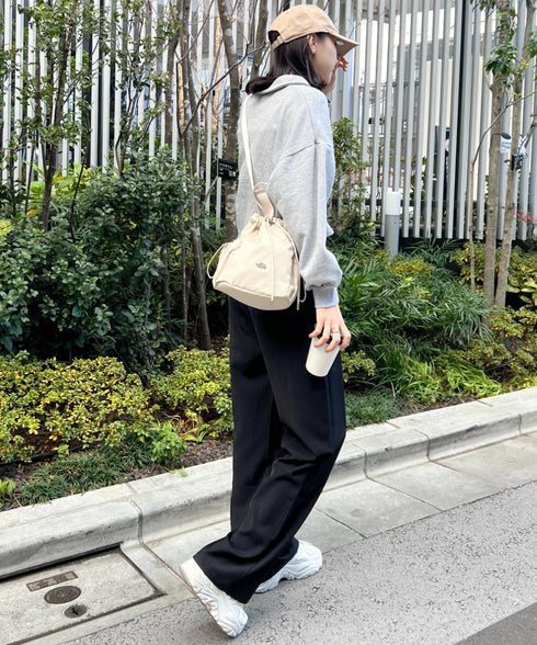 THE NORTH FACE(ザ・ノースフェイス)/軽量 巾着バッグ バケットバッグ ミニショルダーバッグ/BONNEY BUCKET BAG MINI | IM1261010 | クリーム