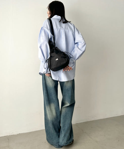 THE NORTH FACE(ザ・ノースフェイス)/軽量 巾着バッグ バケットバッグ ミニショルダーバッグ/BONNEY BUCKET BAG MINI | IM1261010 | ブラック