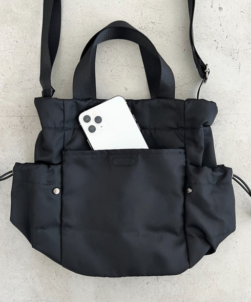 THE NORTH FACE(ザ・ノースフェイス)/軽量 巾着バッグ バケットバッグ ミニショルダーバッグ/BONNEY BUCKET BAG MINI | IM1261010 | グレー