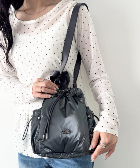 THE NORTH FACE(ザ・ノースフェイス)/軽量 巾着バッグ バケットバッグ ミニショルダーバッグ/BONNEY BUCKET BAG MINI | IM1261010 | グレー