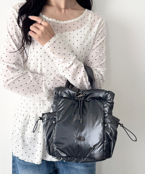 THE NORTH FACE(ザ・ノースフェイス)/軽量 巾着バッグ バケットバッグ ミニショルダーバッグ/BONNEY BUCKET BAG MINI | IM1261010 | グレー