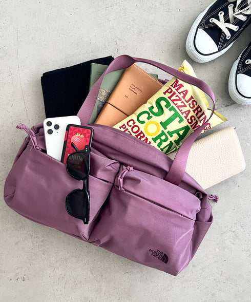 THE NORTH FACE(ザ・ノースフェイス)/A4収納可 軽量 ダッフルバッグ ショルダーバッグ ボストンバッグ ロゴプリント/SP DUFFLE BAG S | IM1261011 | ダークパープル
