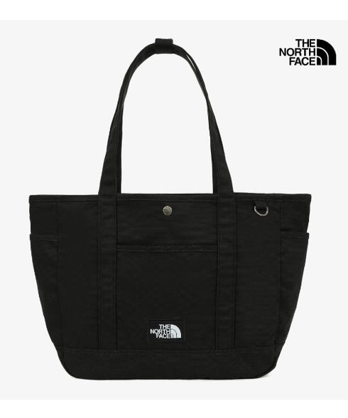 THE NORTH FACE(ザ・ノースフェイス)/ALL-DAY TOTE L_PLUS/TNF A4 PC収納 ビッグサイズ トートバッグ 横型トート コットン素材 | IM1261013 | ブラック