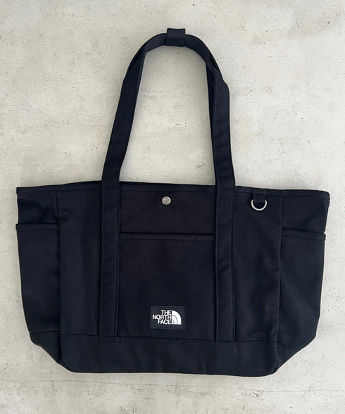 THE NORTH FACE(ザ・ノースフェイス)/ALL-DAY TOTE L_PLUS/TNF A4 PC収納 ビッグサイズ トートバッグ 横型トート コットン素材 | IM1261013 | ブラック