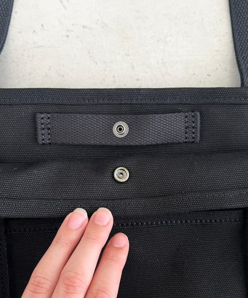 THE NORTH FACE(ザ・ノースフェイス)/ALL-DAY TOTE L_PLUS/TNF A4 PC収納 ビッグサイズ トートバッグ 横型トート コットン素材 | IM1261013 | ブラック