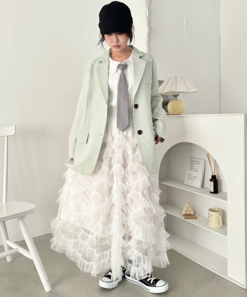 ギンガムチェックテーラードジャケット | SL2261019 | ライトグリーン