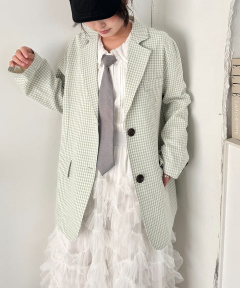 ギンガムチェックテーラードジャケット | SL2261019 | ライトグリーン
