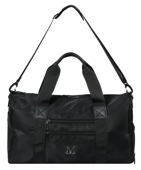 MUCENT(ムセント)/大容量 ショルダーバッグ ボストン ダッフルバッグ/SABO METAL LOGO GYM BOSTON DUFFLE BAG | AT1261015 | ブラック