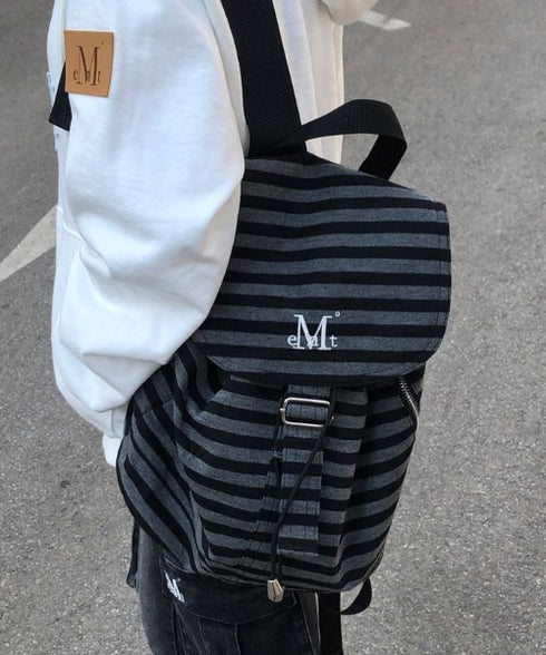 MUCENT(ムセント)/軽量 ストライプ ボーダー ミニ ドローコード ドローストリング ナップザック リュック バックパックMUTE STRIPE MINI BACK PACK | AT1261018 | その他1