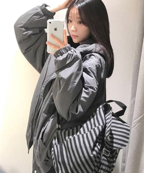 MUCENT(ムセント)/軽量 ストライプ ボーダー ミニ ドローコード ドローストリング ナップザック リュック バックパックMUTE STRIPE MINI BACK PACK | AT1261018 | その他1