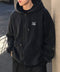 MUCENT(ムセント)/ユニセックス ピグメント フーディ ジップアップ パーカー/DENVER 2-WAY PIGMENT HOOD ZIP-UP | AT2261019 | ブラック