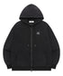 MUCENT(ムセント)/ユニセックス ピグメント フーディ ジップアップ パーカー/DENVER 2-WAY PIGMENT HOOD ZIP-UP | AT2261019 | ブラック