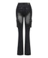 MUCENT(ムセント)/美脚 ブーツカット カーゴ フレア デニム パンツ/LUBEL BOOTS CUT CARGO DENIM PANTS | AT2261020 | ブラック