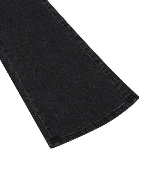 MUCENT(ムセント)/美脚 ブーツカット カーゴ フレア デニム パンツ/LUBEL BOOTS CUT CARGO DENIM PANTS | AT2261020 | ブラック