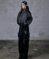 MUCENT(ムセント)/2WAY ハイウエスト ベルト付き ロング スウェットパンツ/MOLB METAL LOGO BELTED SWEAT PANTS | AT2261021 | ブラック