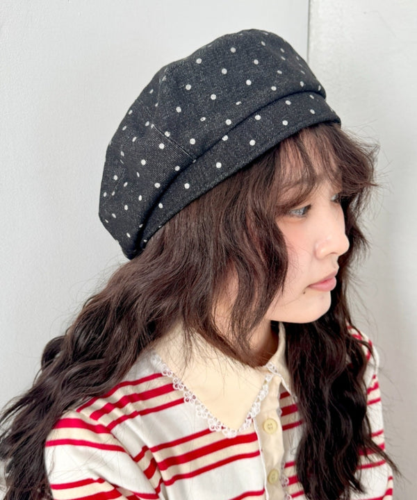 ドットデニムベレー帽 | SL5265037 | ブラック