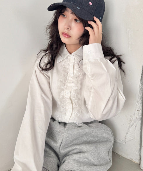 フリルレースドッキングシャツ | SL2261026 | ホワイト
