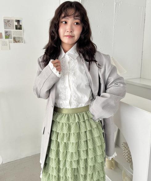 フリルレースドッキングシャツ | SL2261026 | ホワイト