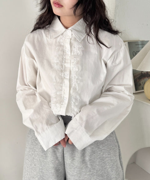 フリルレースドッキングシャツ | SL2261026 | ホワイト