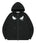 MUCENT(ムセント)/レオパード ドット エンジェル フード ジップアップ フルジップパーカー/SAR LEOPARD SYLPH DOT ANGEL HOOD ZIP-UP | AT2261026 | ブラック