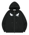 MUCENT(ムセント)/レオパード ドット エンジェル フード ジップアップ フルジップパーカー/SAR LEOPARD SYLPH DOT ANGEL HOOD ZIP-UP | AT2261026 | ブラック