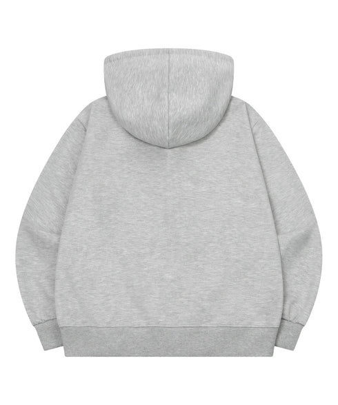 MUCENT(ムセント)/レオパード ドット エンジェル フード ジップアップ フルジップパーカー/SAR LEOPARD SYLPH DOT ANGEL HOOD ZIP-UP | AT2261026 | グレー