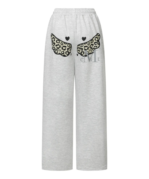 MUCENT(ムセント)/ワイド ルーズ レオパード ドット エンジェル スウェットパンツ/SAR LEOPARD SYLPH DOT ANGEL SWEAT PANTS | AT2261027 | レオパード