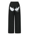 MUCENT(ムセント)/ワイド ルーズ レオパード ドット エンジェル スウェットパンツ/SAR LEOPARD SYLPH DOT ANGEL SWEAT PANTS | AT2261027 | ブラック