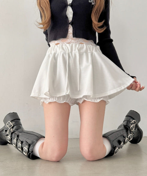 マイクロミニスカートレイヤーショートパンツ | LO2265035 | ホワイト