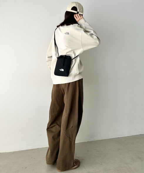 THE NORTH FACE(ザ・ノースフェイス)/ミニショルダー クロスバッグ スマホショルダー ポーチ ロゴプリント/LINDEN STRING BAG MINI | IM1261032 | ブラック
