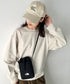 THE NORTH FACE(ザ・ノースフェイス)/ミニショルダー クロスバッグ スマホショルダー ポーチ ロゴプリント/LINDEN STRING BAG MINI | IM1261032 | ブラック