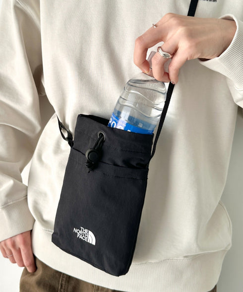 THE NORTH FACE(ザ・ノースフェイス)/ミニショルダー クロスバッグ スマホショルダー ポーチ ロゴプリント/LINDEN STRING BAG MINI | IM1261032 | ブラック
