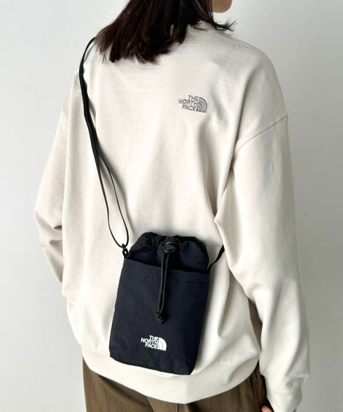 THE NORTH FACE(ザ・ノースフェイス)/ミニショルダー クロスバッグ スマホショルダー ポーチ ロゴプリント/LINDEN STRING BAG MINI | IM1261032 | ブラック