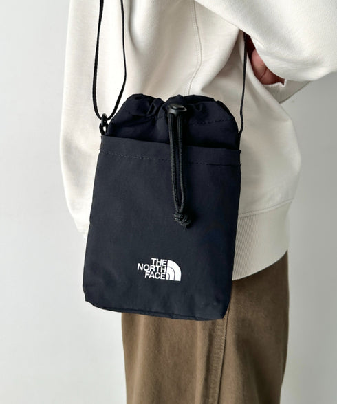 THE NORTH FACE(ザ・ノースフェイス)/ミニショルダー クロスバッグ スマホショルダー ポーチ ロゴプリント/LINDEN STRING BAG MINI | IM1261032 | ブラック