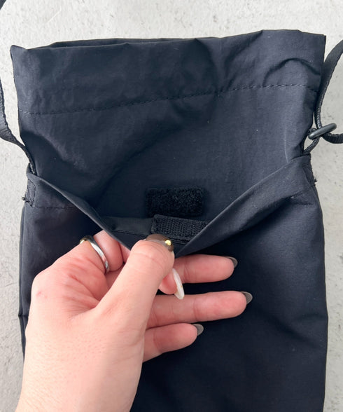 THE NORTH FACE(ザ・ノースフェイス)/ミニショルダー クロスバッグ スマホショルダー ポーチ ロゴプリント/LINDEN STRING BAG MINI | IM1261032 | ブラック