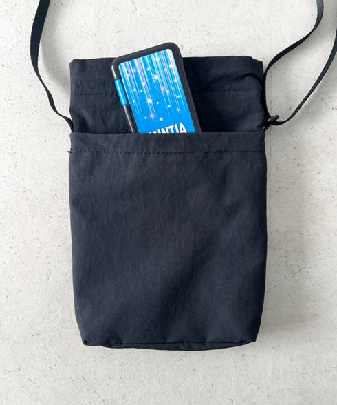 THE NORTH FACE(ザ・ノースフェイス)/ミニショルダー クロスバッグ スマホショルダー ポーチ ロゴプリント/LINDEN STRING BAG MINI | IM1261032 | ブラック