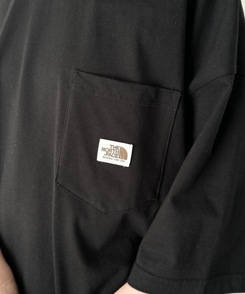 【】 THE NORTH FACE(ザ・ノースフェイス)/ルーズフィット ポケT クルーネック オーバーサイズ ユニセックス ポケット付き コットン 半袖 Tシャツ /POCKET S/S R/TEE | IM2261033 | ブラック