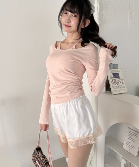 ダブルリボンサテンショートパンツ | LO2265043 | ホワイト