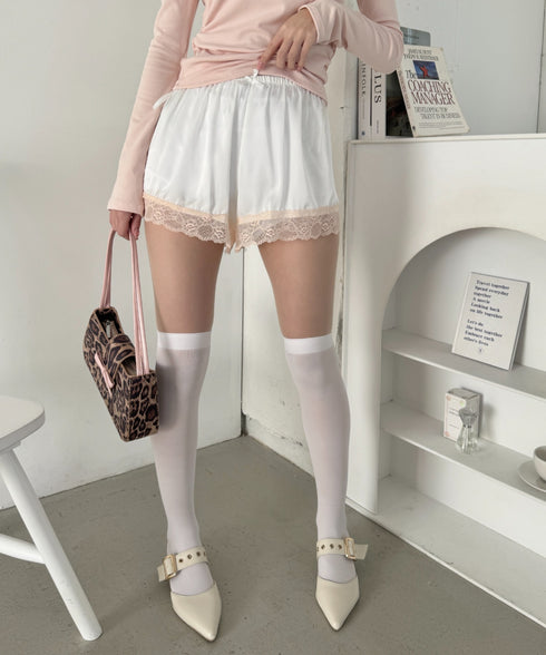 ダブルリボンサテンショートパンツ | LO2265043 | ホワイト