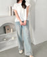 ふんわりスクエアネック チュニックトップス | CL2262001 | ホワイト