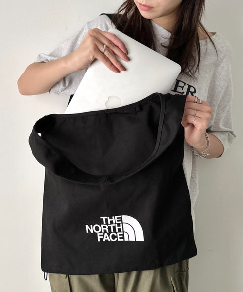 THE NORTH FACE(ザ・ノースフェイス)/A4 PC収納可能 ビッグサイズ トートバッグ コットン生地  ロゴプリント/TNF TRIG BAG | IM1261041 | ブラック