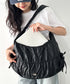 THE NORTH FACE(ザ・ノースフェイス)/軽量 大容量 シャーリング リボン ホーボーバッグ ショルダーバッグ/BONNEY SR CROSS BAG | IM1261049 | ブラック
