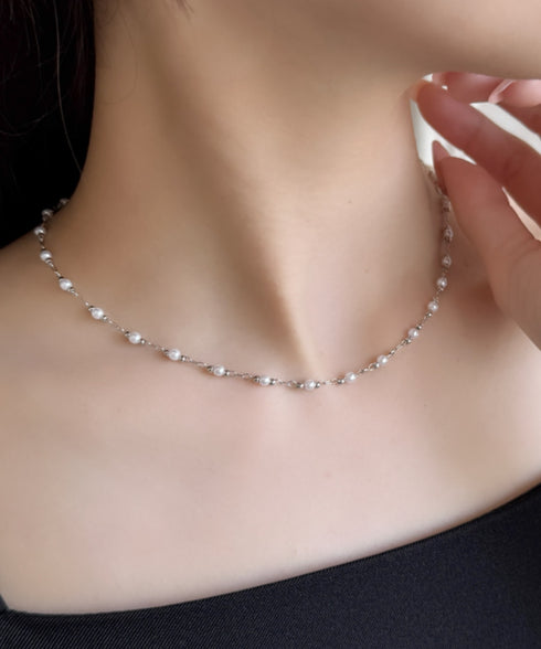 パールステーションネックレス | IS4265004 | シルバー
