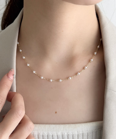 パールステーションネックレス | IS4265004 | ゴールド