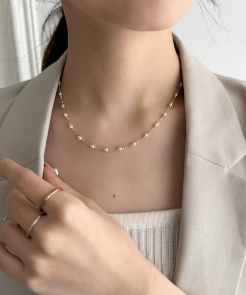 パールステーションネックレス | IS4265004 | ゴールド