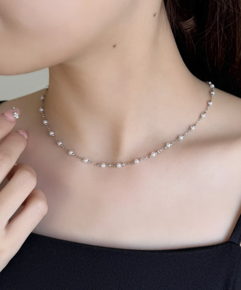 パールステーションネックレス | IS4265004 | シルバー