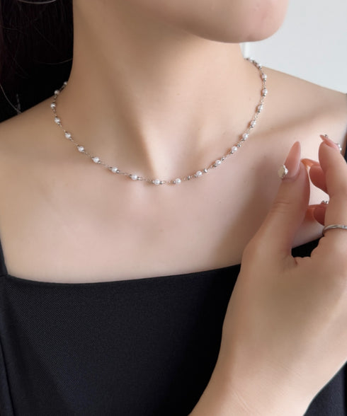 パールステーションネックレス | IS4265004 | シルバー