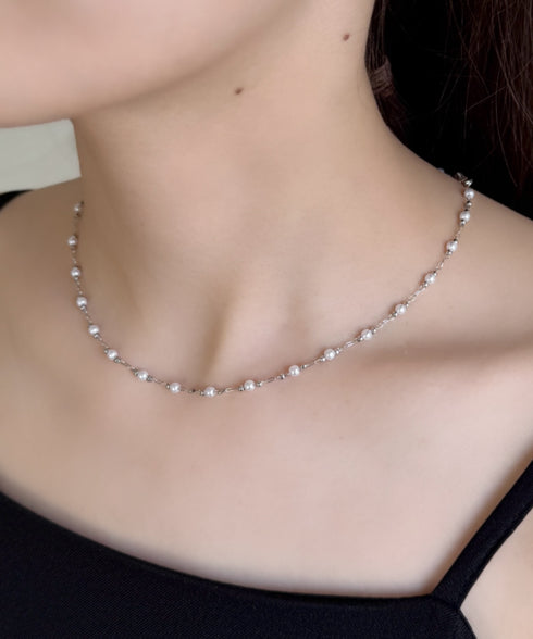 パールステーションネックレス | IS4265004 | シルバー