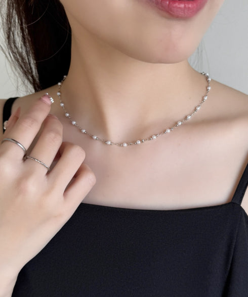 パールステーションネックレス | IS4265004 | シルバー