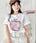 チェックボックスロゴプリント半袖Tシャツ | SL2262007 | ピンク